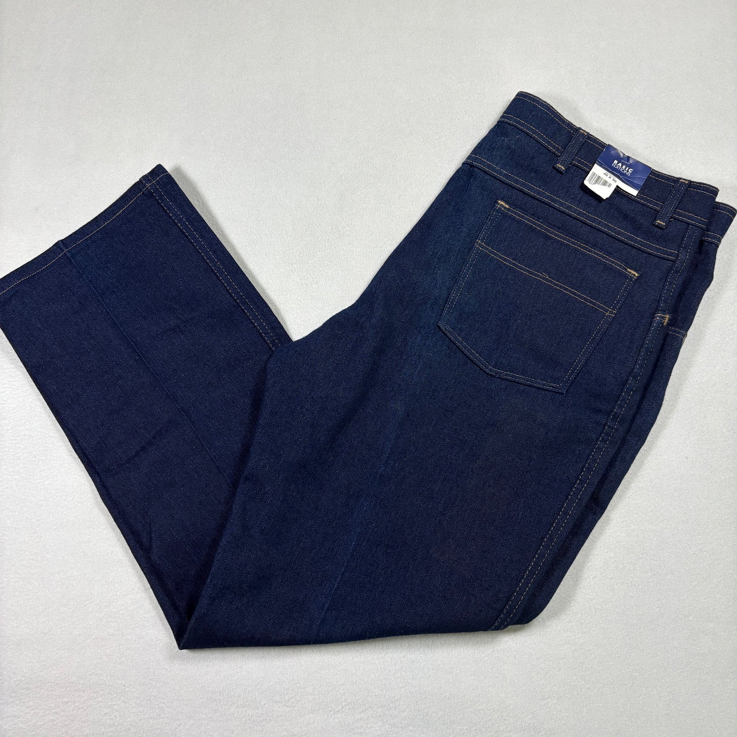 Basic Editions mens jeans 40x30 dark blue denim relaxed fit Y2K baggy grunge