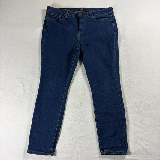 NYDJ Ami Skinny Womens Lift Tuck Dark Wash Stretch Jeans Petite Size 16P
