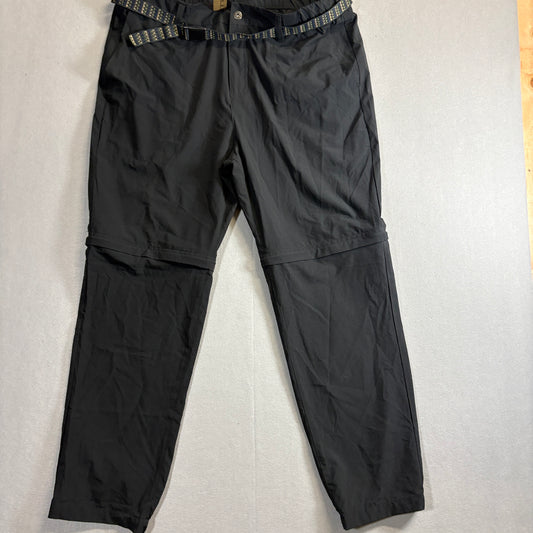 Gerry Convertible Hiking Pants Mens 39x30 Zip Off Outdoor Trail Camping Black