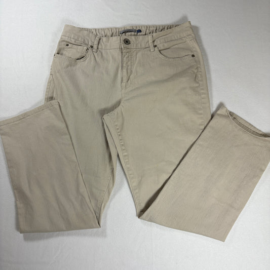 Bandolino Blu Jeans Women’s 12 Beige Khaki Straight Leg Casual Pants