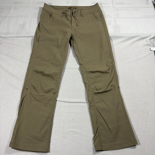 PrAna Halle Pants Womens 8 Short Inseam Khaki Outdoor Hiking Stretch Cargo
