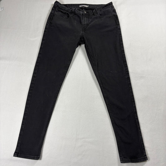 Vintage Levi's 535 Jeans Womens 31 Black Super Skinny Retro Y2K Streetwear Look!