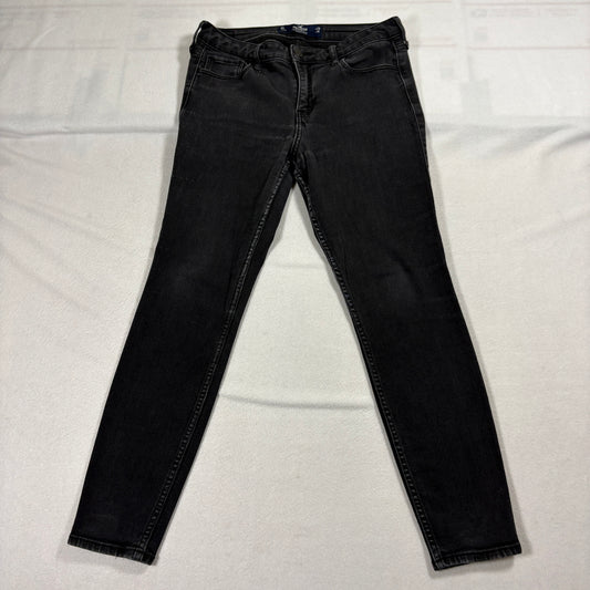 Hollister Jeans Womens 9S W29 L26 Black Mid Rise Super Skinny Soft Stretch Denim