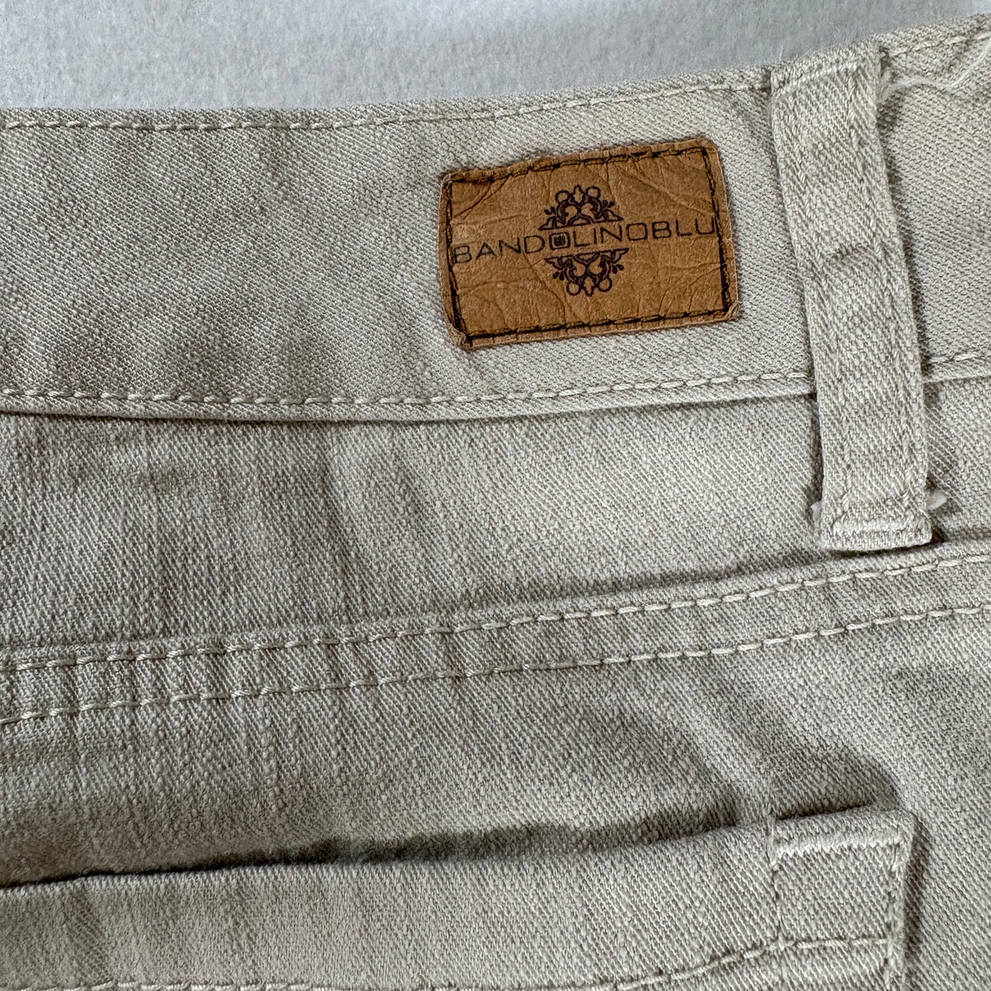 Bandolino Blu Jeans Women’s 12 Beige Khaki Straight Leg Casual Pants