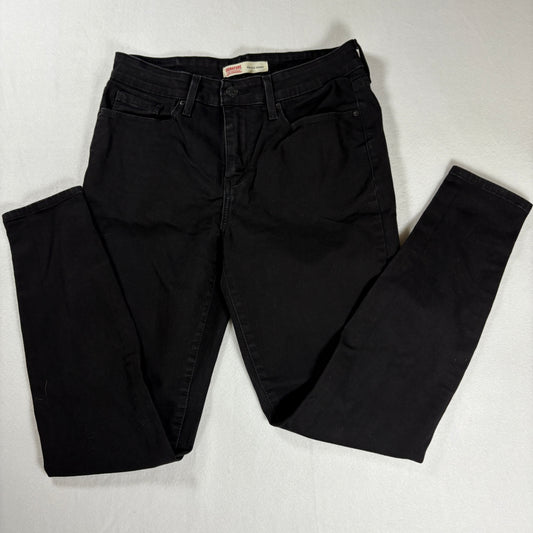 Levi’s Signature Jeans Women’s 8M Black Mid Rise Skinny Stretch Denim