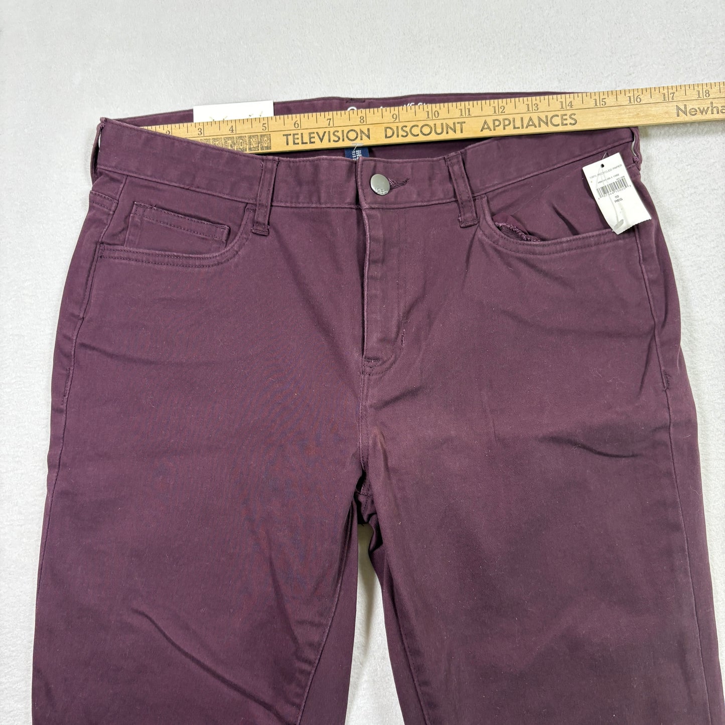 Gap womens jeans 10R burgundy always skinny stretch denim NWT Y2K grunge 90s