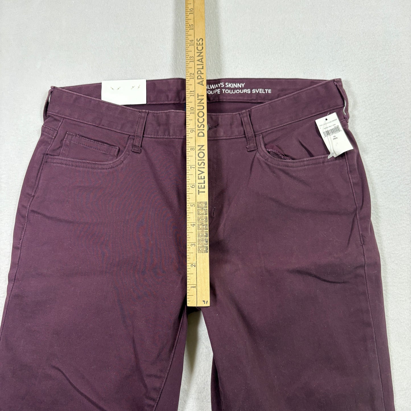 Gap womens jeans 10R burgundy always skinny stretch denim NWT Y2K grunge 90s