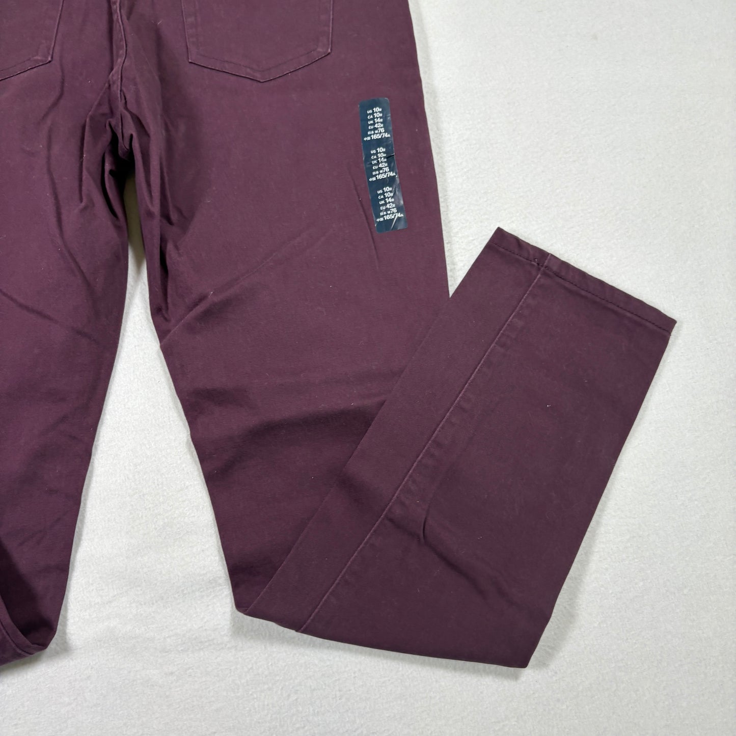 Gap womens jeans 10R burgundy always skinny stretch denim NWT Y2K grunge 90s