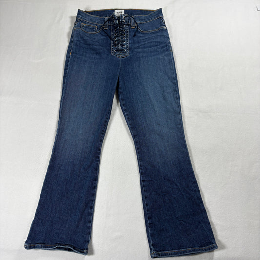 Vintage Hudson Jeans Womens 29 Blue Lace Up Bootcut Y2K Retro Denim Style Look!!