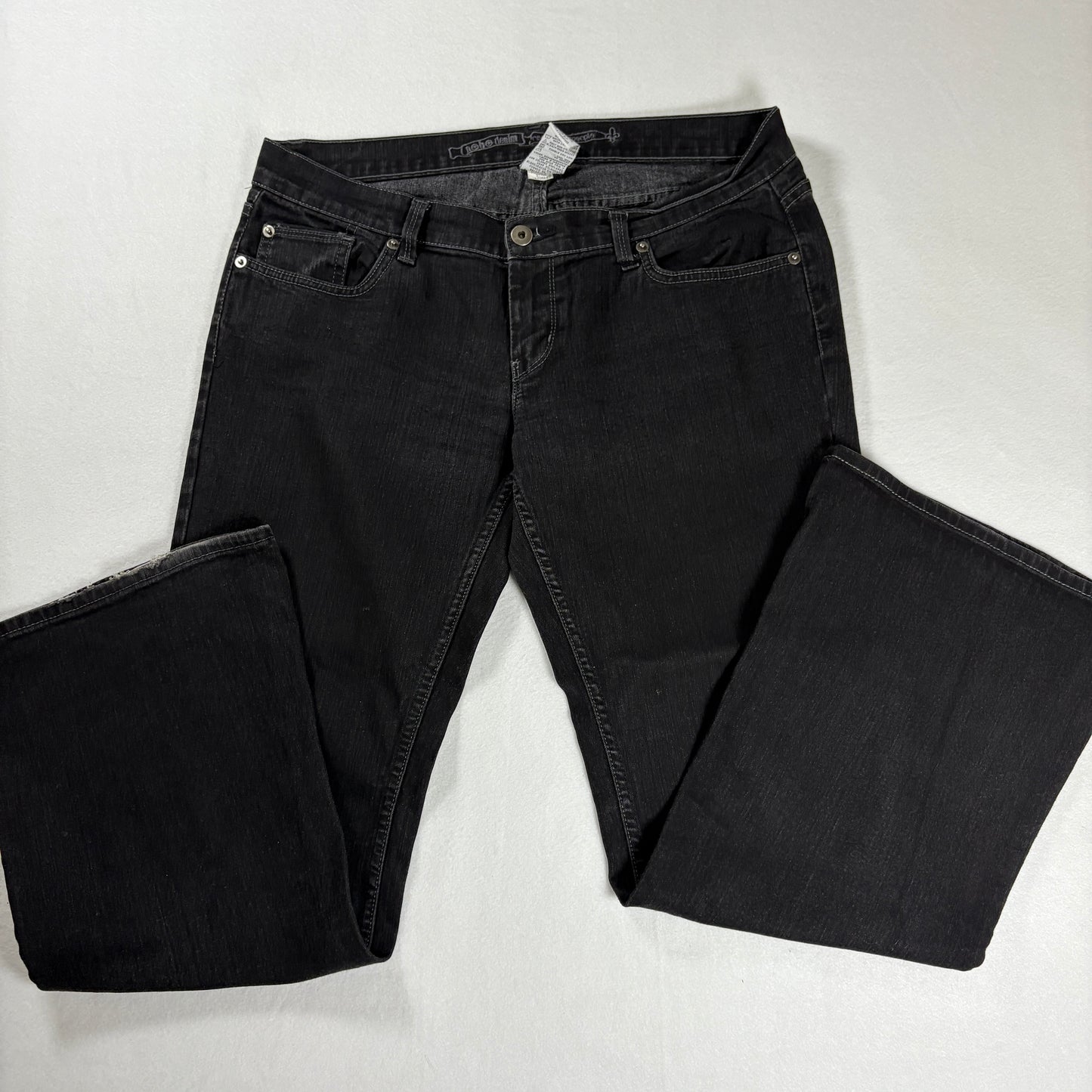 No Boundaries Jeans Juniors 13P Black Bootcut Flare Stretch Denim Pants