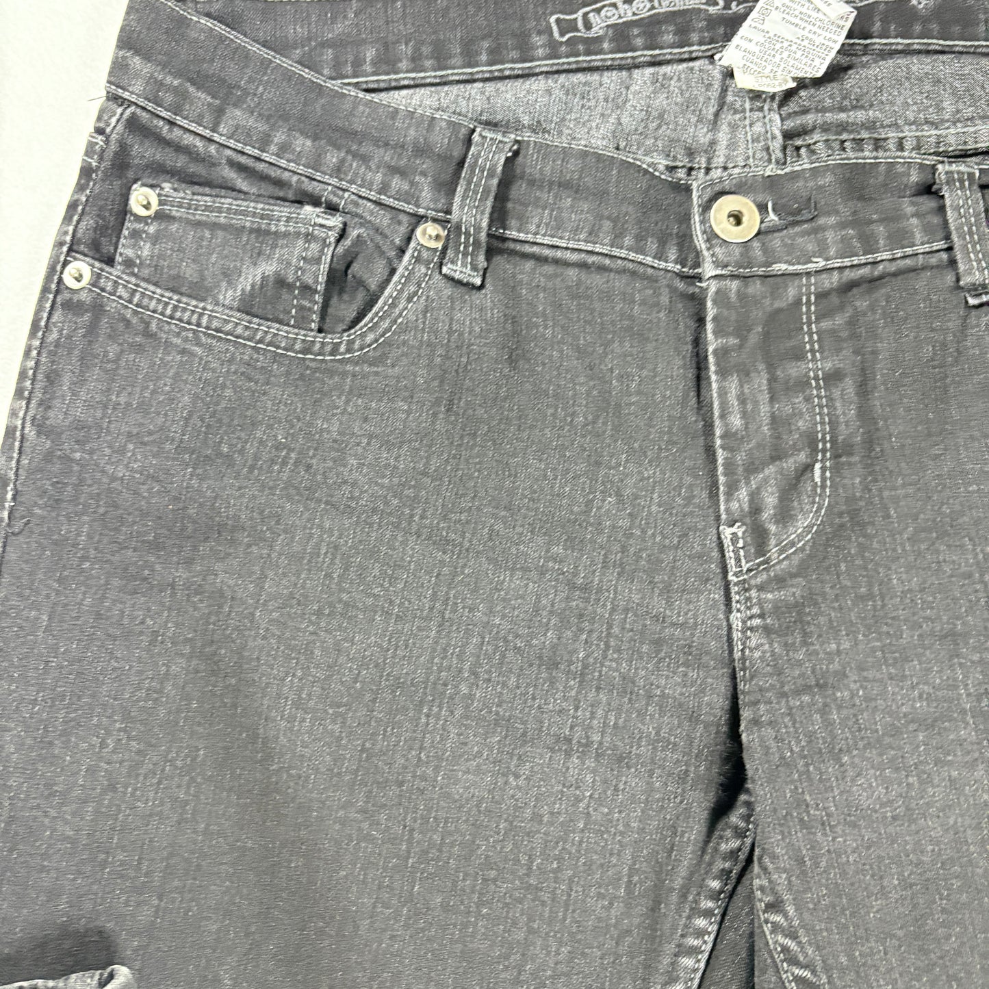 No Boundaries Jeans Juniors 13P Black Bootcut Flare Stretch Denim Pants