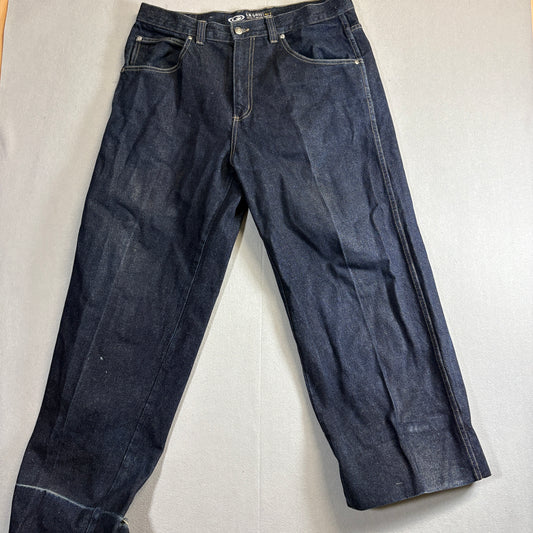 Vintage LA Gate Wide Leg Jeans Mens 36 Fits Like 36x26 Dark Wash USA Y2K