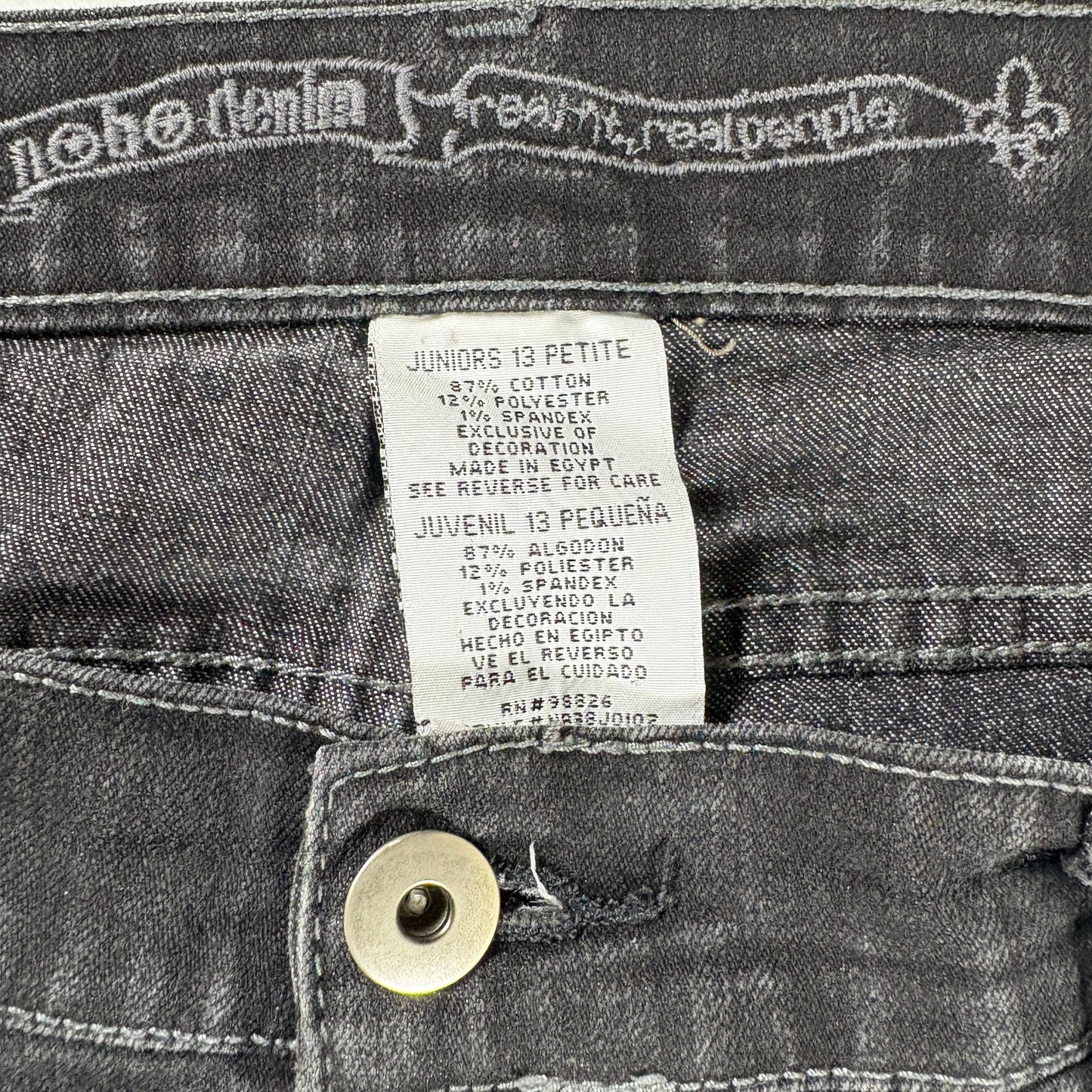 No Boundaries Jeans Juniors 13P Black Bootcut Flare Stretch Denim Pants