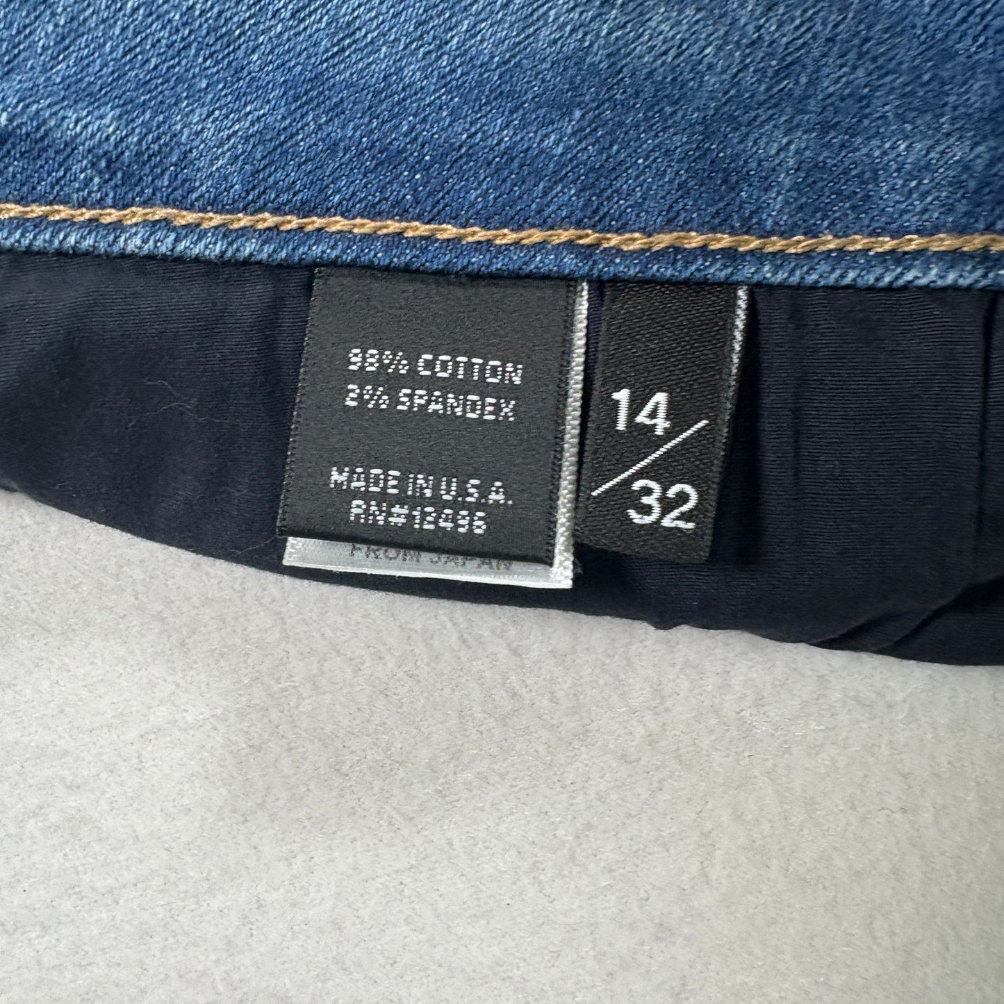 Parker Smith womens jeans 14/32 blue denim straight leg stretch USA NWT Y2K