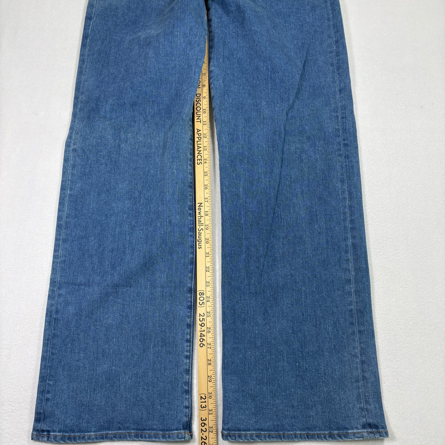 Parker Smith womens jeans 14/32 blue denim straight leg stretch USA NWT Y2K