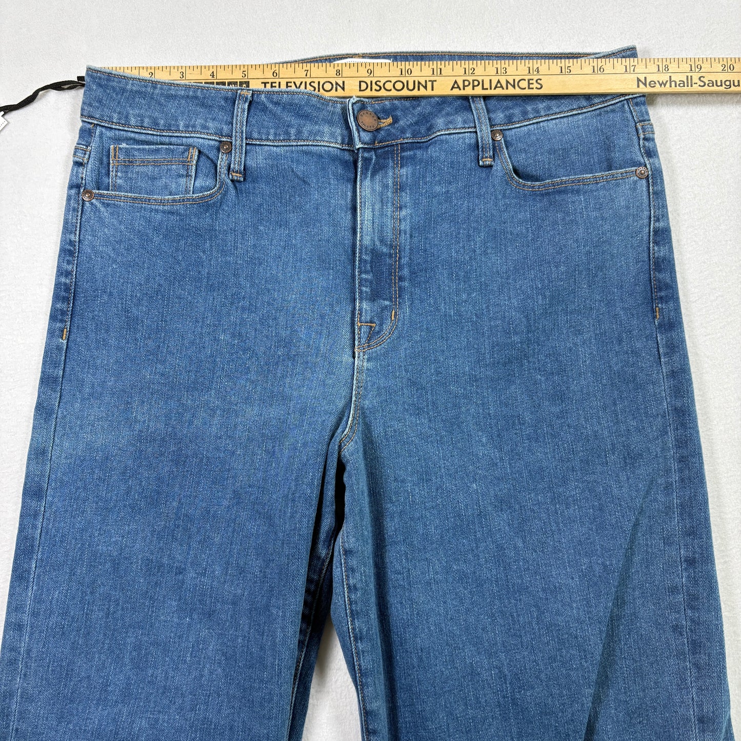 Parker Smith womens jeans 14/32 blue denim straight leg stretch USA NWT Y2K
