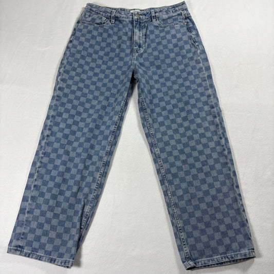 Vintage VIGOSS Frankie Slim Straight Jeans Womens 29 Checker Denim Y2K Look