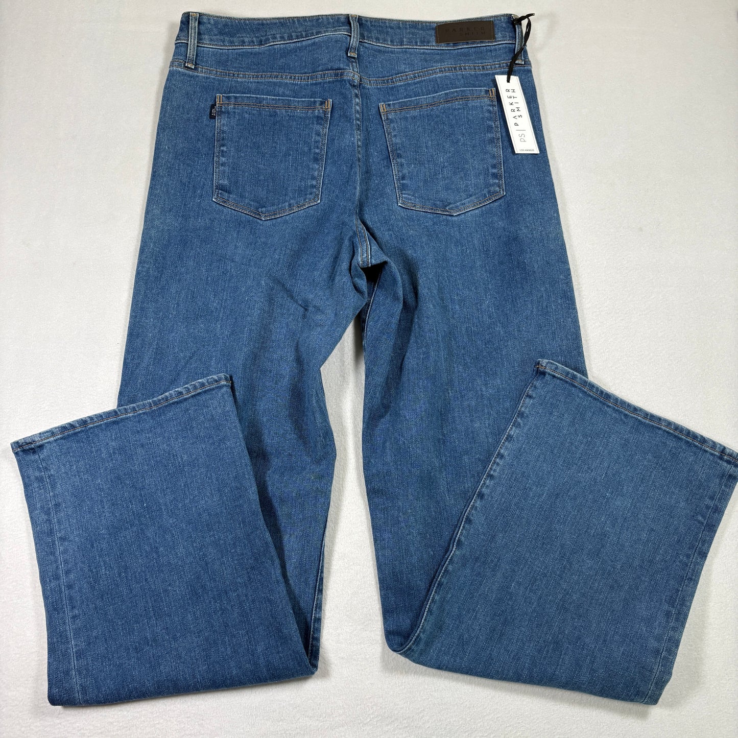 Parker Smith womens jeans 14/32 blue denim straight leg stretch USA NWT Y2K