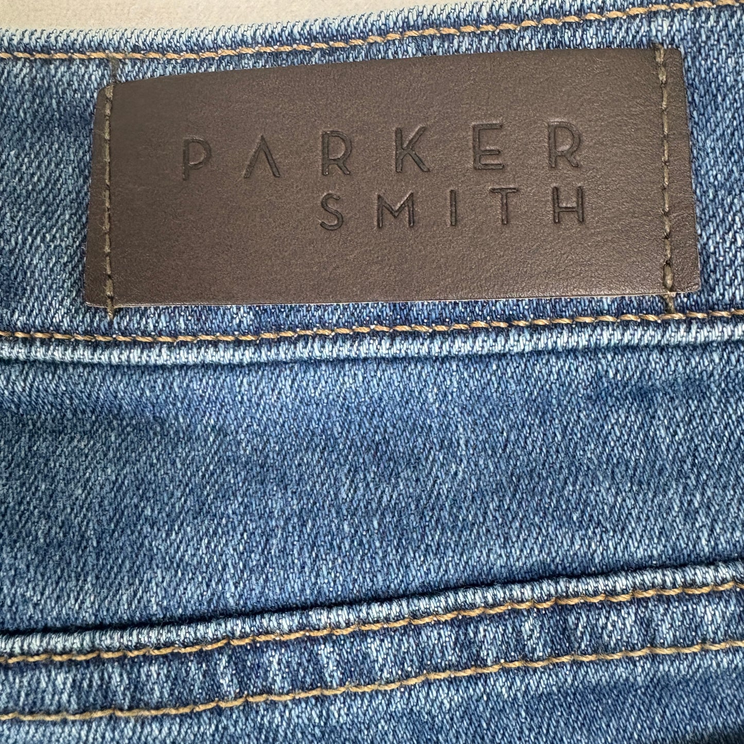 Parker Smith womens jeans 14/32 blue denim straight leg stretch USA NWT Y2K