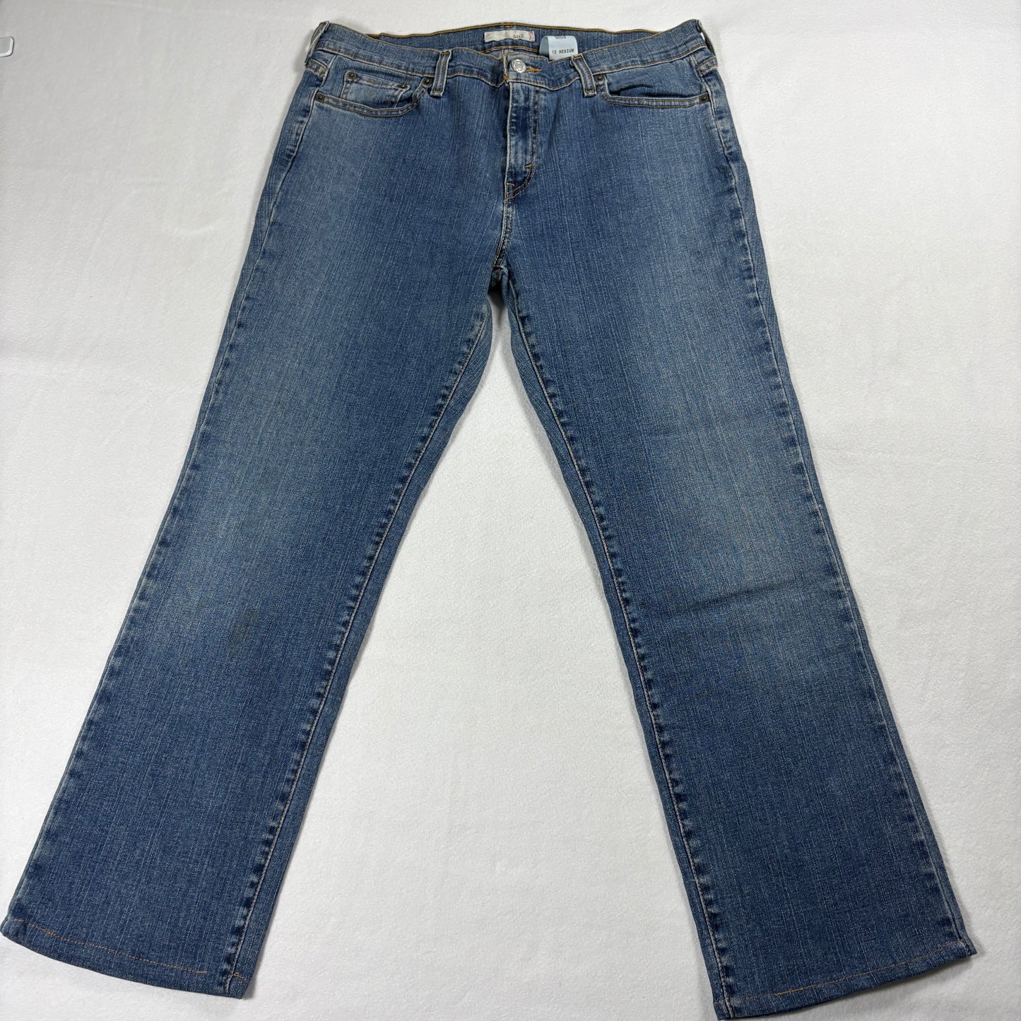 Vintage Levi’s 505 Jeans Womens 12 Medium Blue Straight Leg Classic Denim Look