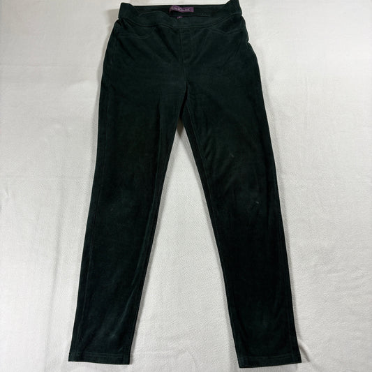 Gloria Vanderbilt Corduroy Pants Womens Green Stretch Pull On Straight Size M