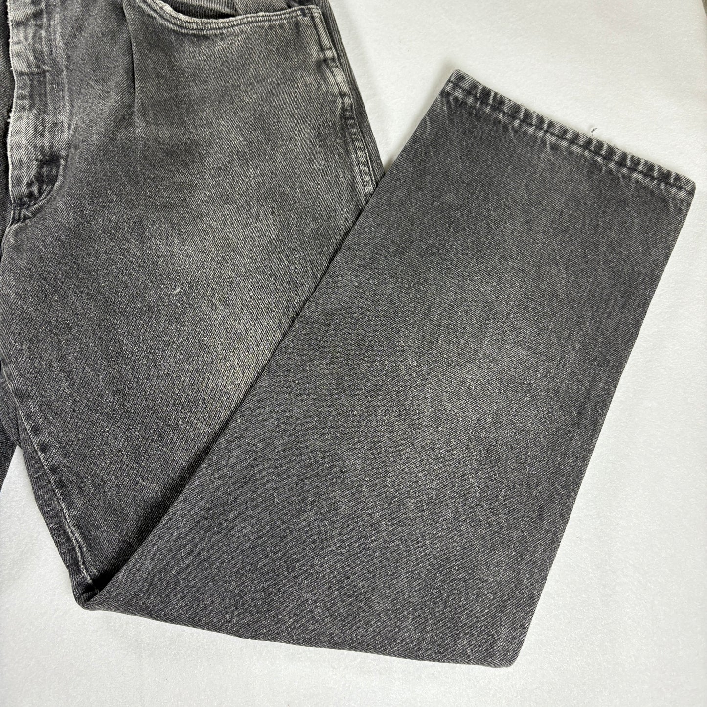 Vintage Jeans Men’s 38x30 Black Gray Wash Straight Leg Denim Pants
