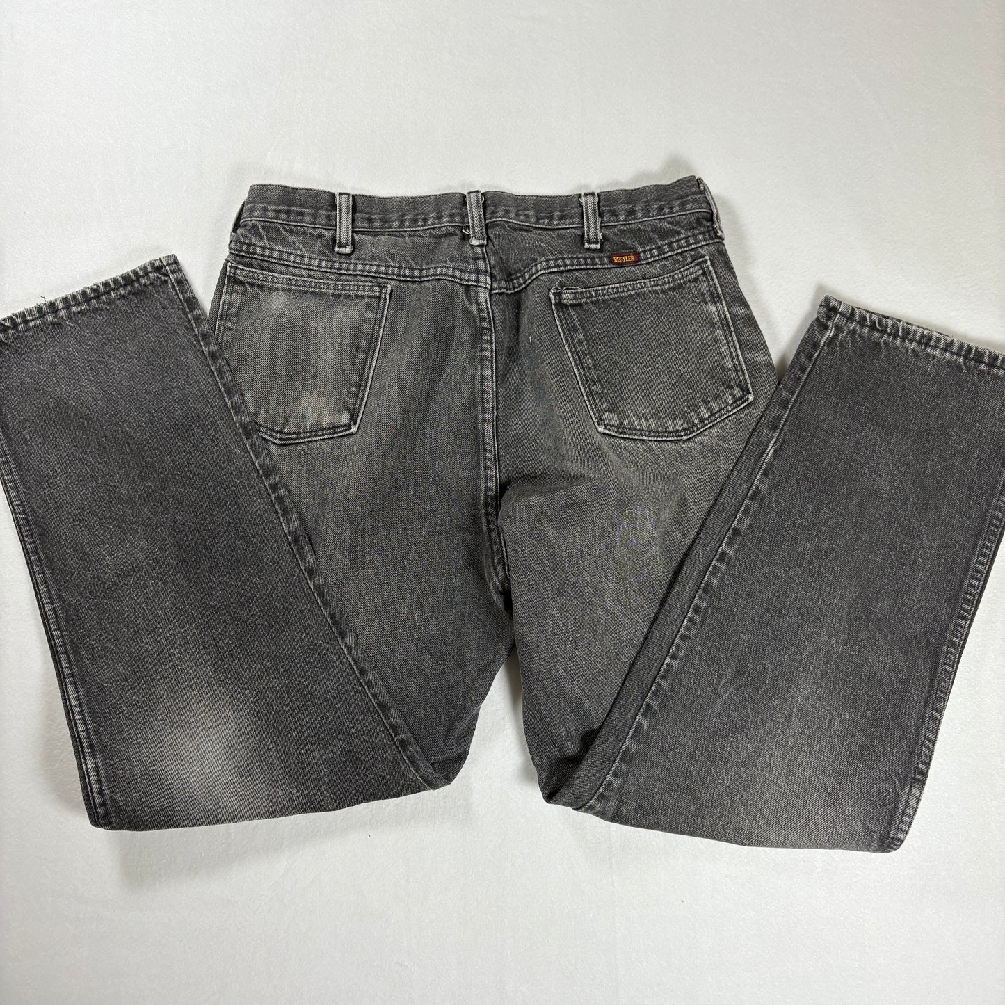 Vintage Jeans Men’s 38x30 Black Gray Wash Straight Leg Denim Pants