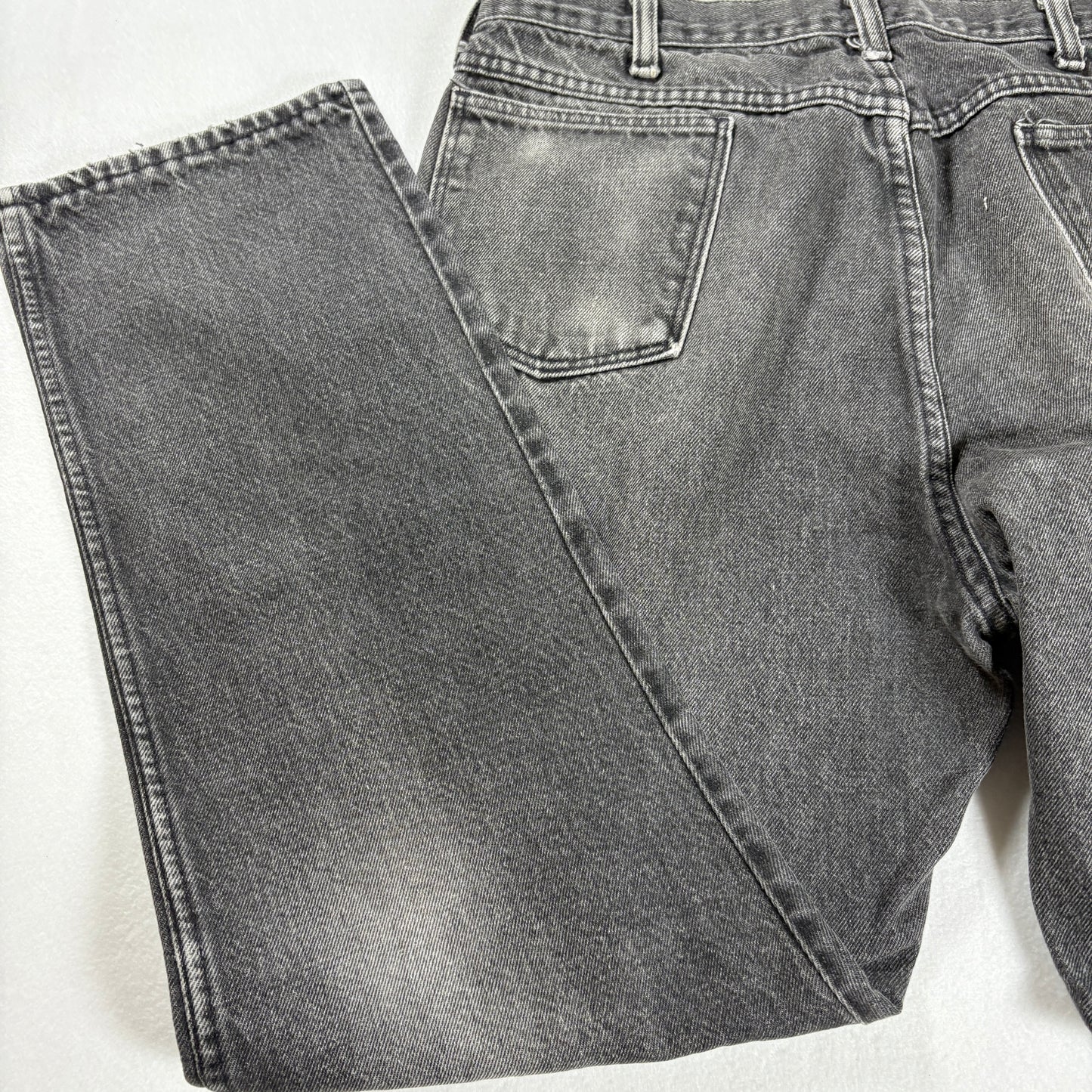 Vintage Jeans Men’s 38x30 Black Gray Wash Straight Leg Denim Pants