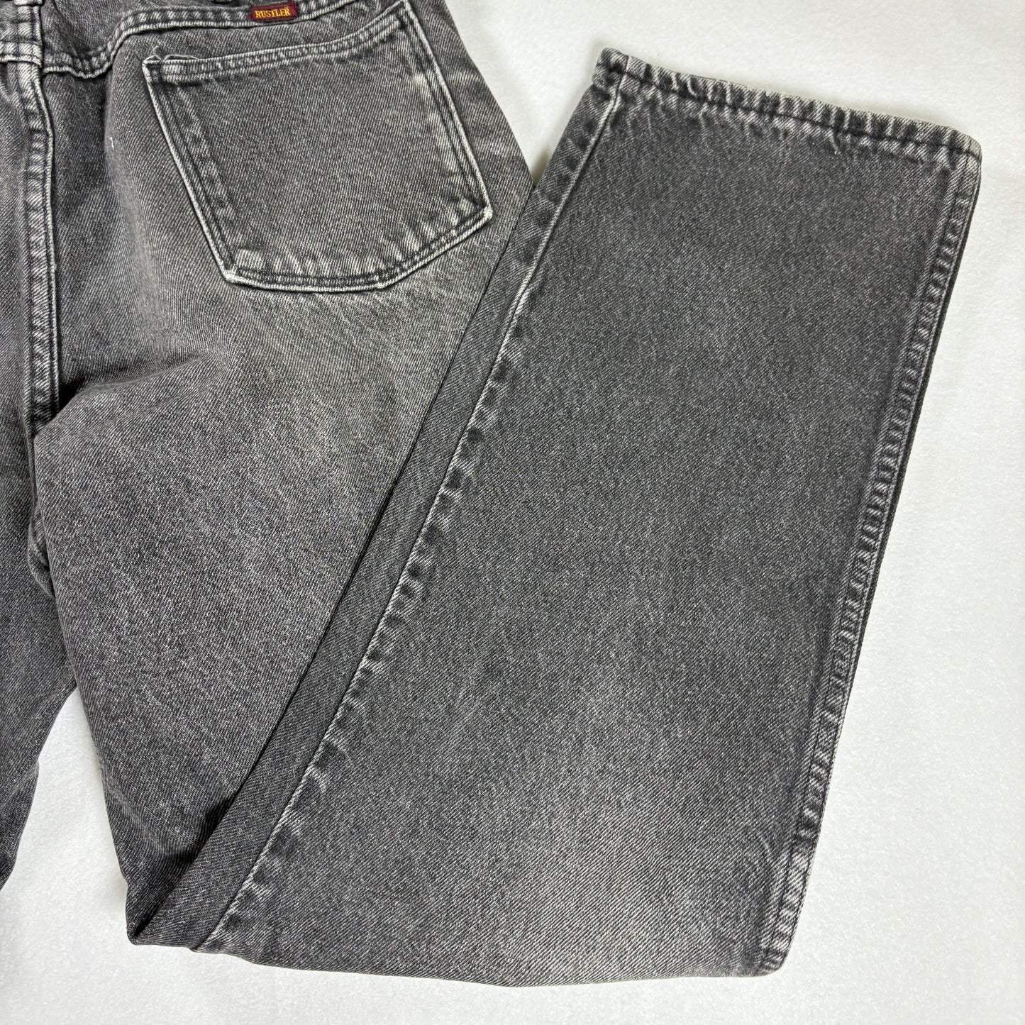 Vintage Jeans Men’s 38x30 Black Gray Wash Straight Leg Denim Pants