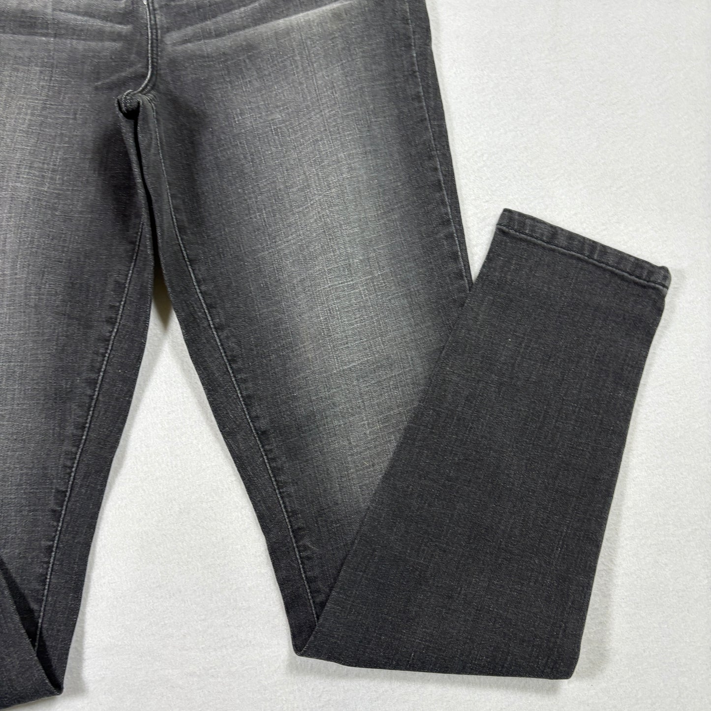 YMI womens jeans 7/28 gray black skinny stretch denim faded Y2K grunge 90s