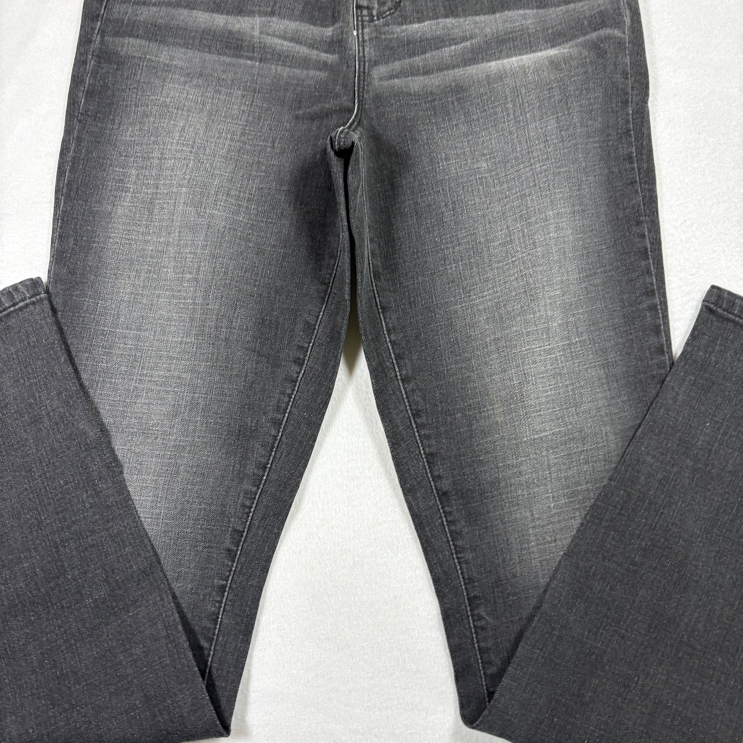 YMI womens jeans 7/28 gray black skinny stretch denim faded Y2K grunge 90s