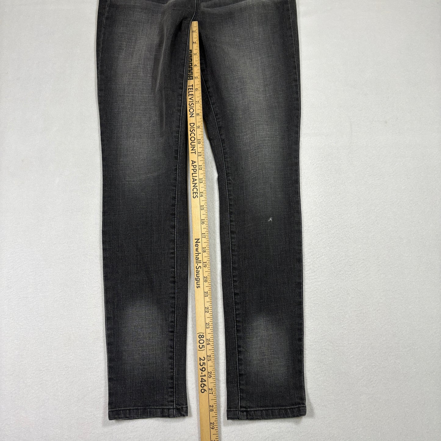 YMI womens jeans 7/28 gray black skinny stretch denim faded Y2K grunge 90s