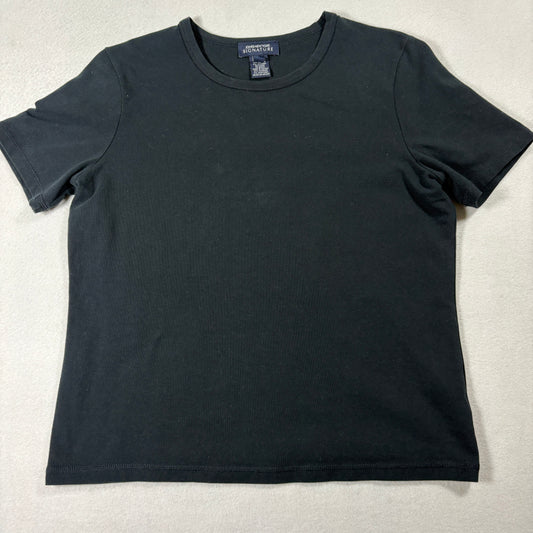 Jones New York Signature Black T Shirt Womens M Stretch Cotton Basic Tee