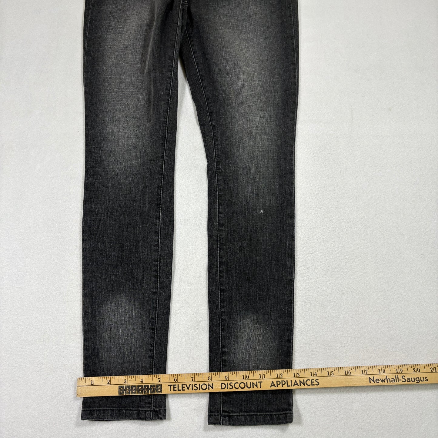 YMI womens jeans 7/28 gray black skinny stretch denim faded Y2K grunge 90s