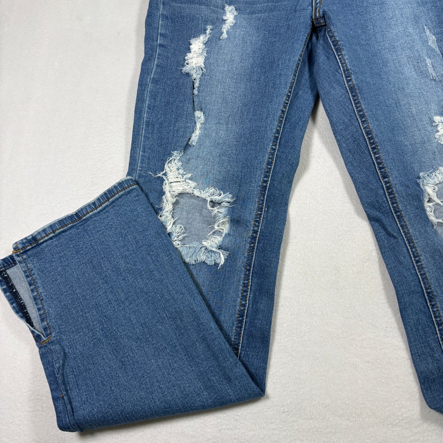 Dogma womens jeans size 13 blue distressed ripped denim skinny Y2K grunge 90s