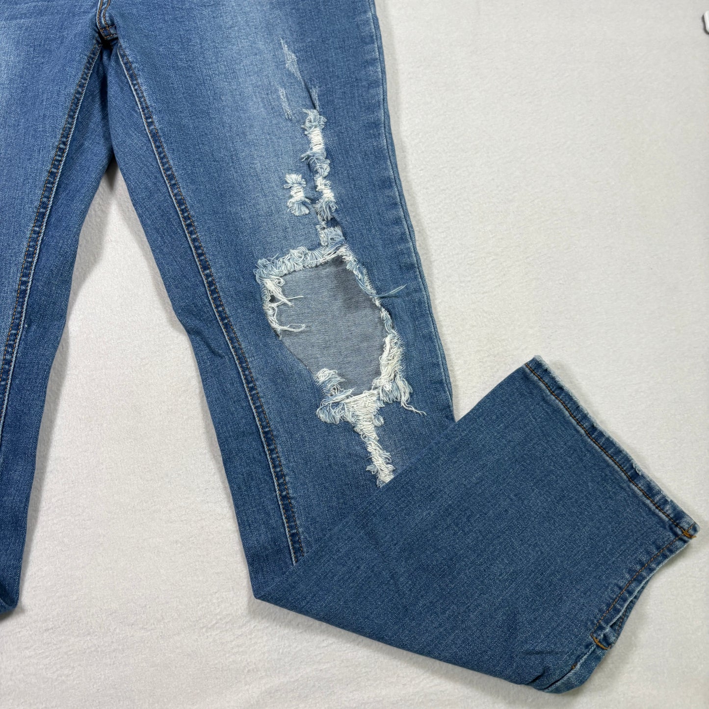 Dogma womens jeans size 13 blue distressed ripped denim skinny Y2K grunge 90s