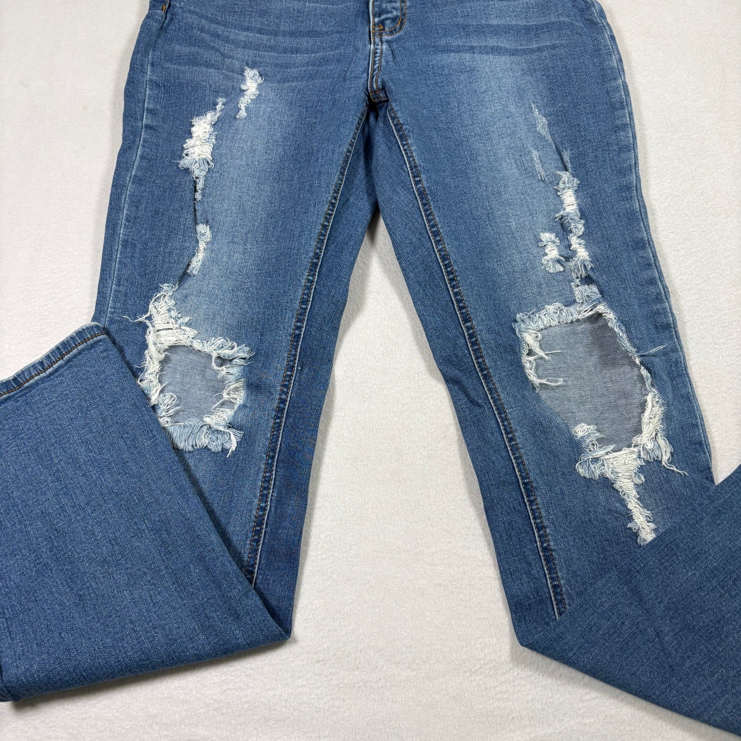 Dogma womens jeans size 13 blue distressed ripped denim skinny Y2K grunge 90s