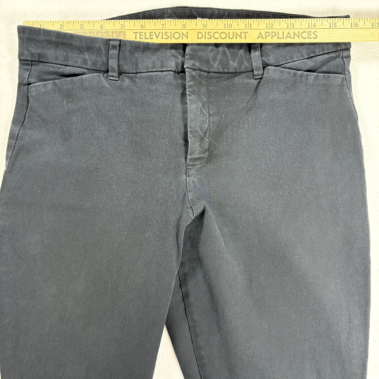 Old Navy Women’s Size 12 High-Rise Pixie Flare Pants Black Secret-Smooth Pockets