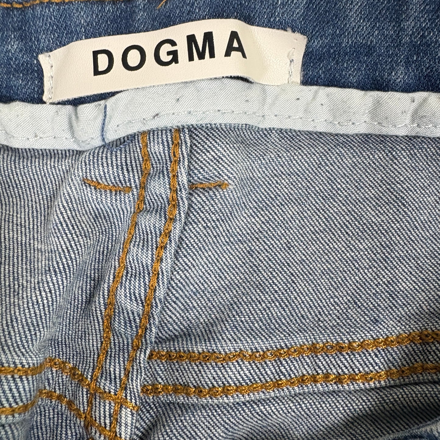 Dogma womens jeans size 13 blue distressed ripped denim skinny Y2K grunge 90s