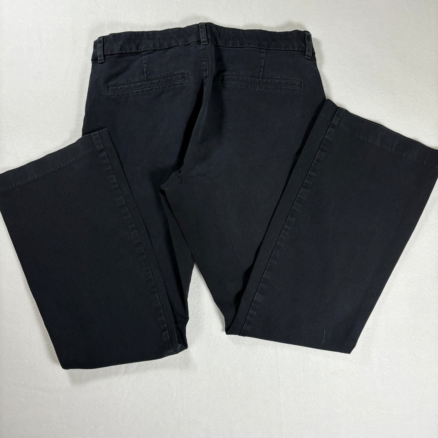 Old Navy Women’s Size 12 High-Rise Pixie Flare Pants Black Secret-Smooth Pockets