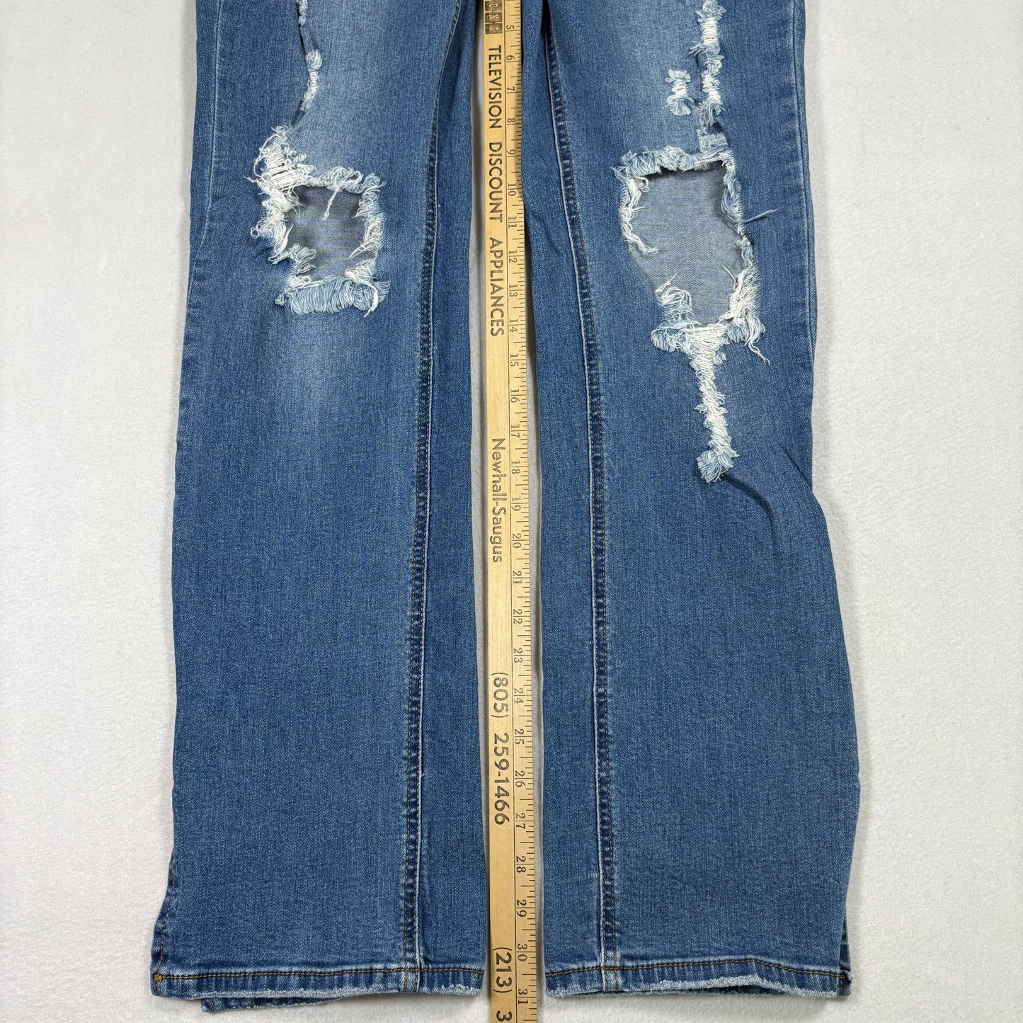 Dogma womens jeans size 13 blue distressed ripped denim skinny Y2K grunge 90s