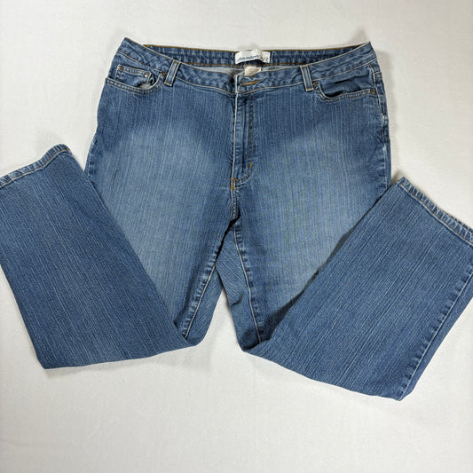 Denim 24/7 Jeans Women’s 18WP Bootcut Blue Stretch Cotton Spandex Plus Size