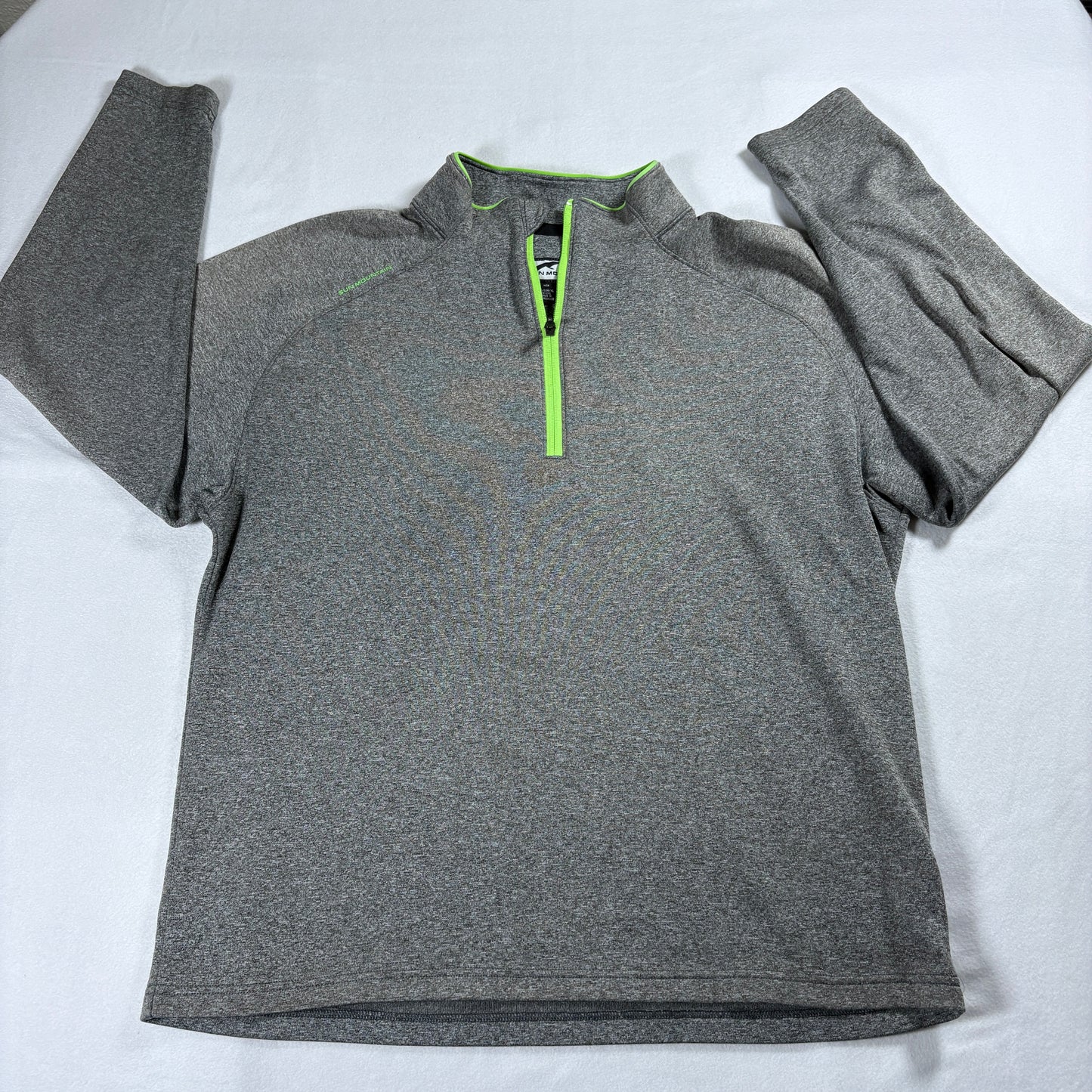 Sun Mountain Quarter Zip Pullover Mens XL Gray Thermal Activewear Shirt Ls Top X