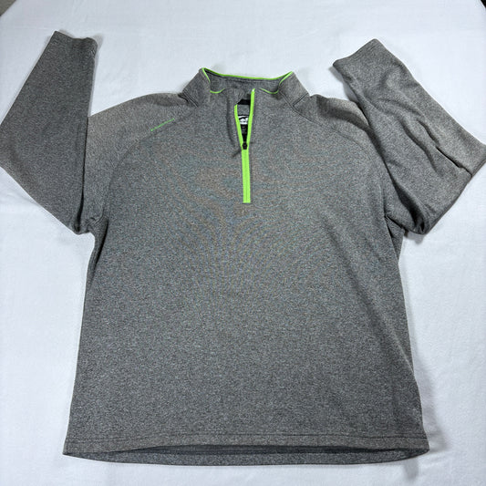Sun Mountain Quarter Zip Pullover Mens XL Gray Thermal Activewear Shirt Ls Top X