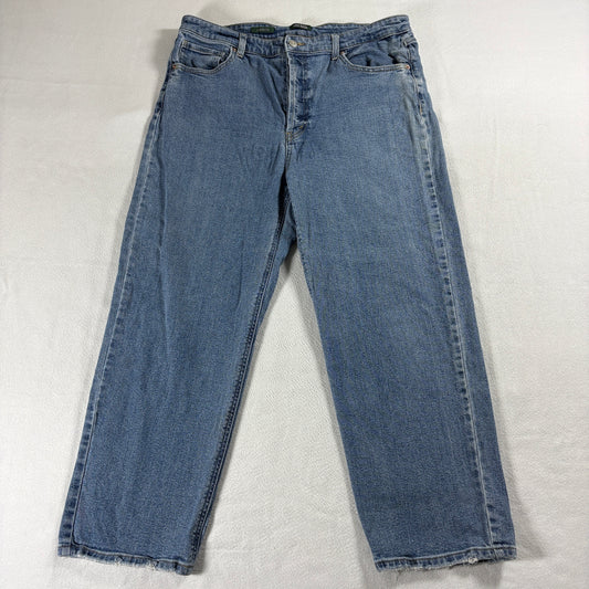 Wild Fable Highest Rise Straight Jeans Womens 16 Light Wash Stretch Denim