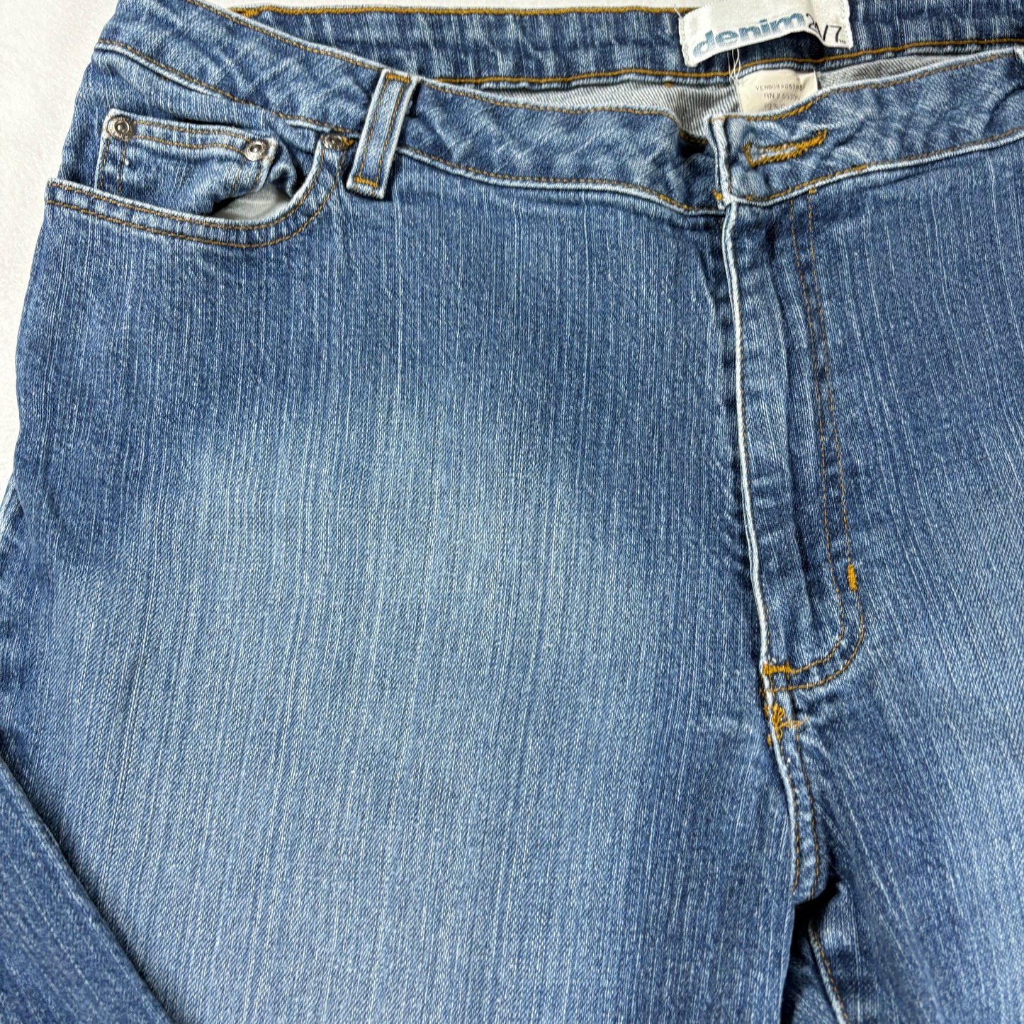 Denim 24/7 Jeans Women’s 18WP Bootcut Blue Stretch Cotton Spandex Plus Size