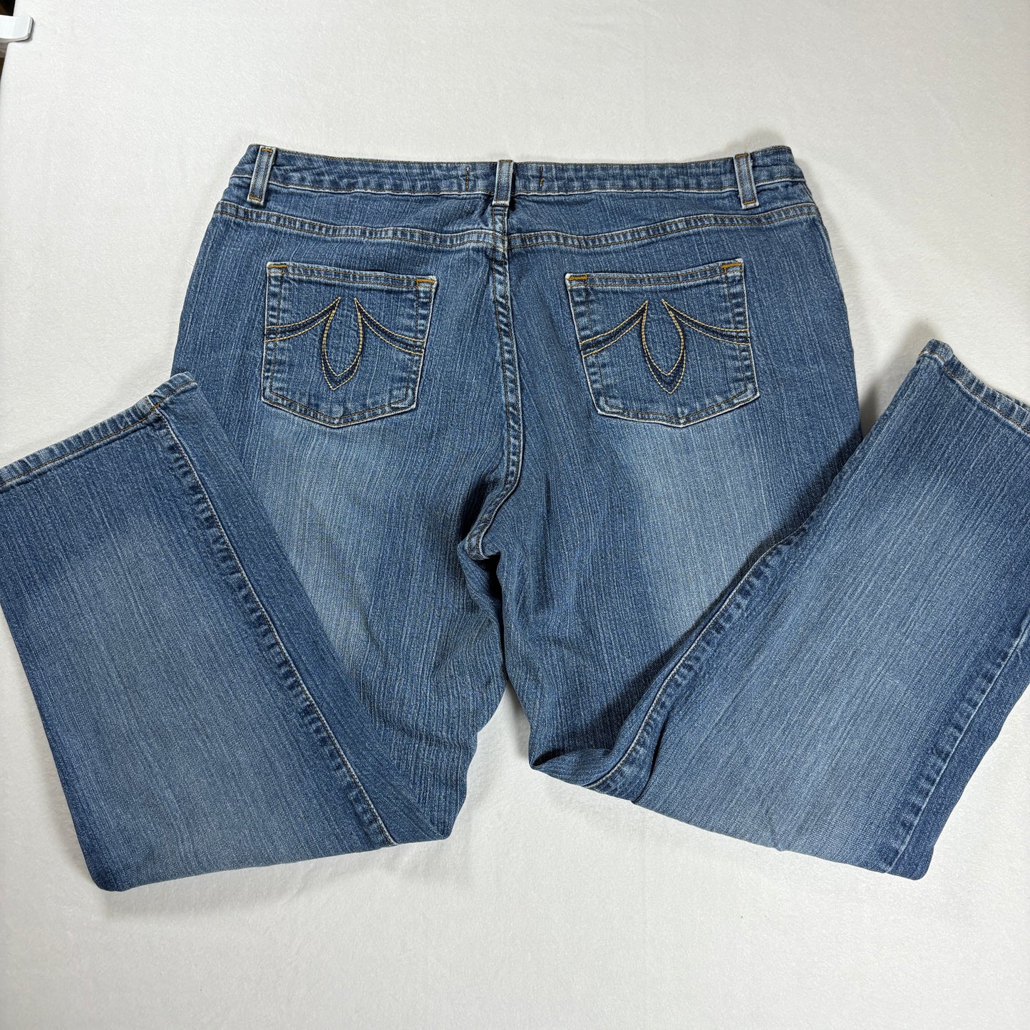 Denim 24/7 Jeans Women’s 18WP Bootcut Blue Stretch Cotton Spandex Plus Size