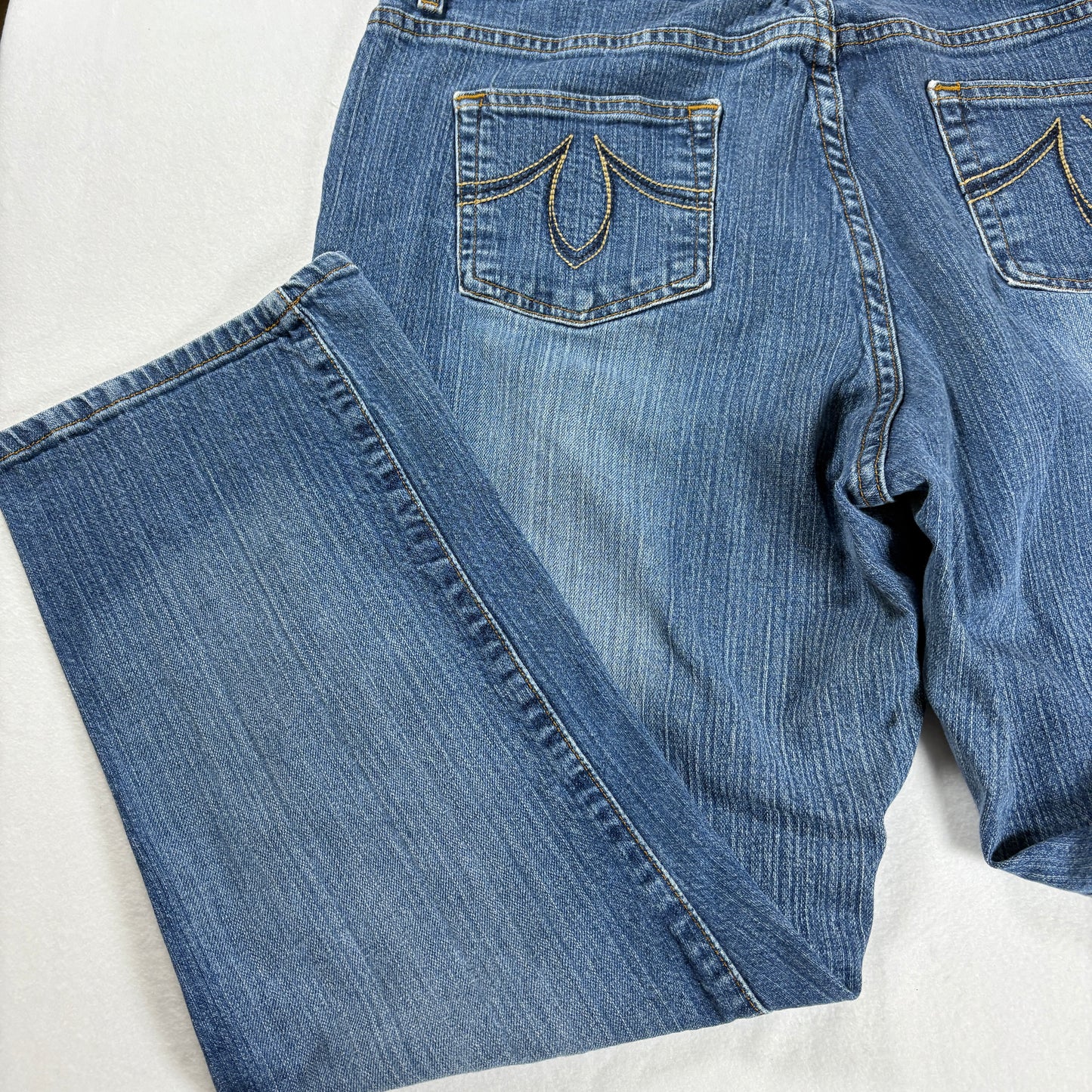 Denim 24/7 Jeans Women’s 18WP Bootcut Blue Stretch Cotton Spandex Plus Size