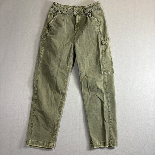 American Eagle Cargo Pants Womens 4 Fits Like 24x25 Olive Utility Y2K