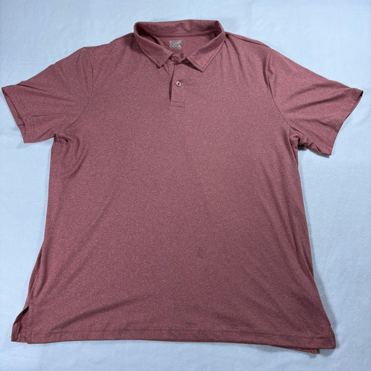 32 Degrees Cool Polo Shirt Mens XXL Maroon Performance Golf Active Top Stretch X